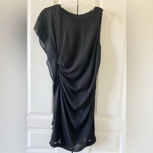 H&M Side Ruffle Dress - Black